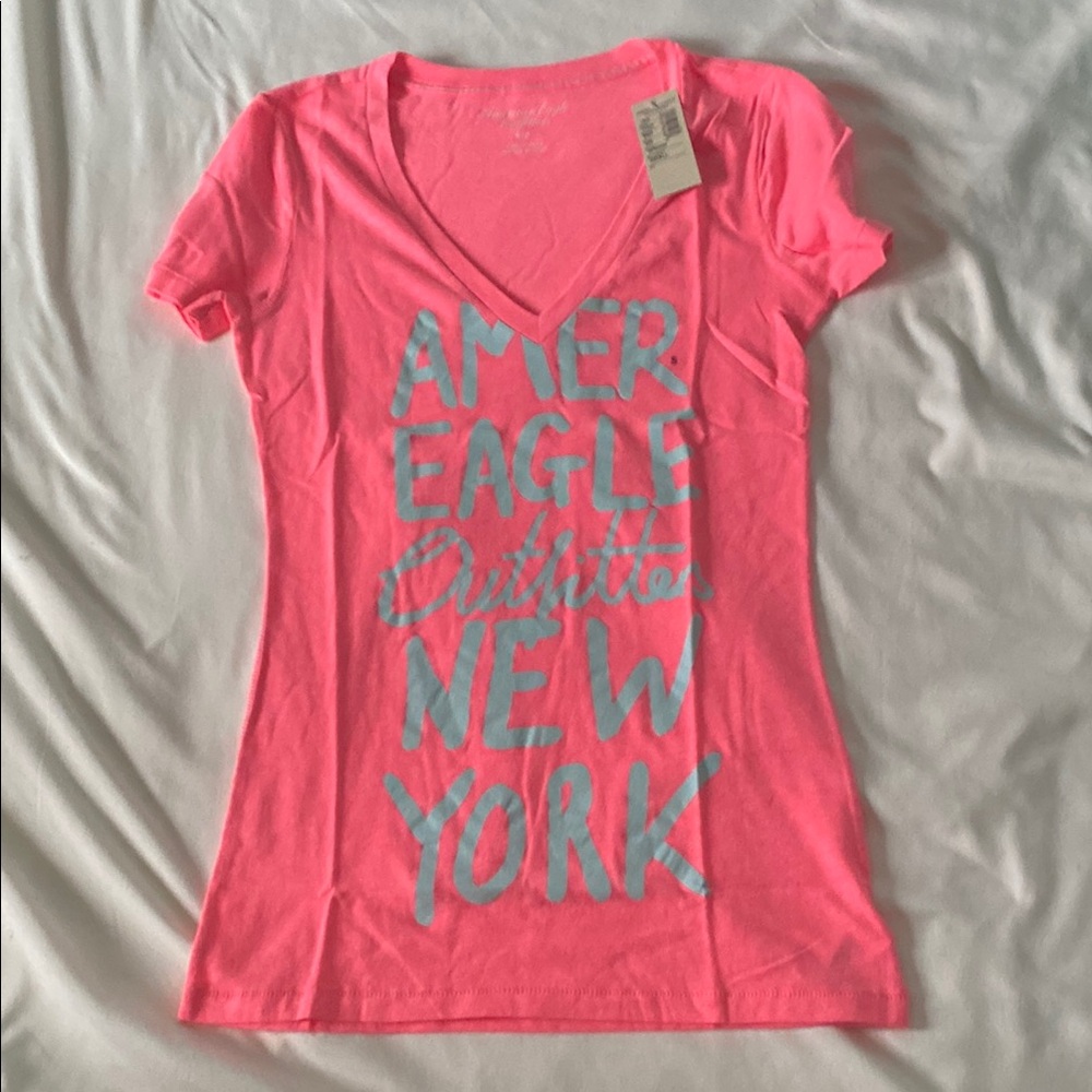 American Eagle Pink Graphic Tee